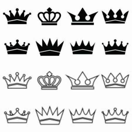 crown icon vector design symbolのイラスト素材