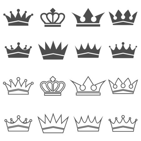 crown icon vector design symbolのイラスト素材