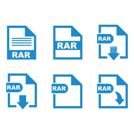 RAR file format icon vector design symbolのイラスト素材