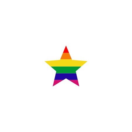 LGBT symbol icon vector design on rainbow colorのイラスト素材