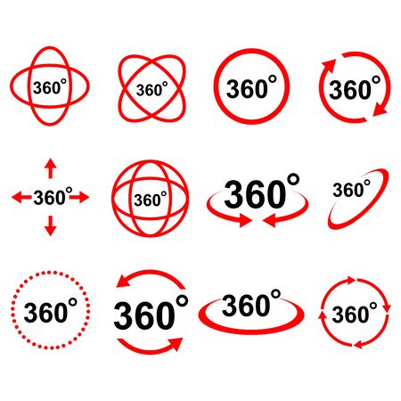360 degree icon vector design symbolのイラスト素材