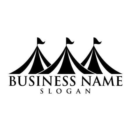 circus event logo icon vector design symbolのイラスト素材