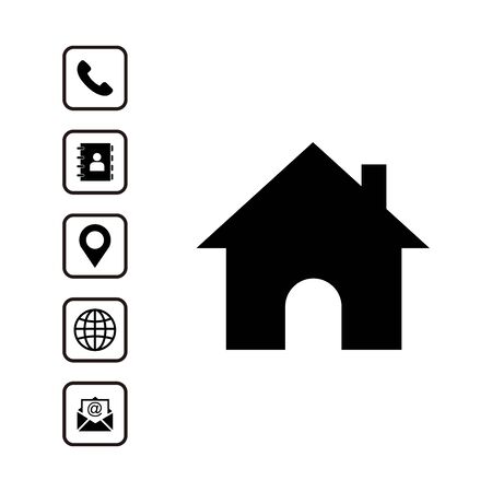 website icon vector symbol for contact usのイラスト素材