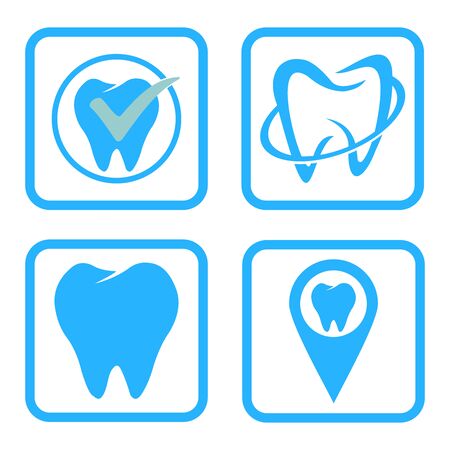 dental icon logo vector design symbolのイラスト素材