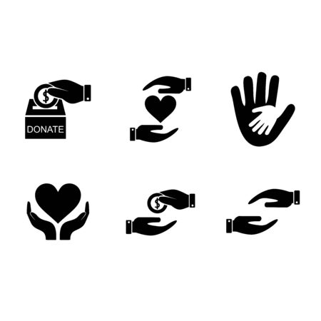 donate and charity icon vector design symbolのイラスト素材