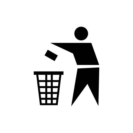 trash can icon vector desiign symbolのイラスト素材