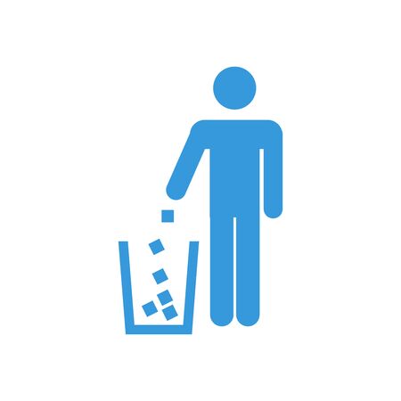 trash can icon vector design symbolのイラスト素材