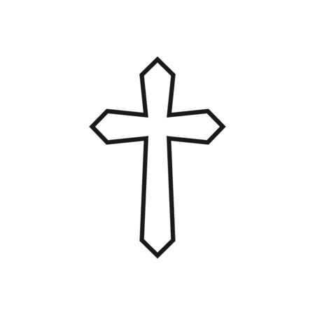 christian cross icon vector design symbolのイラスト素材