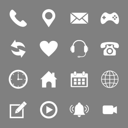 web icon set vector design symbolのイラスト素材