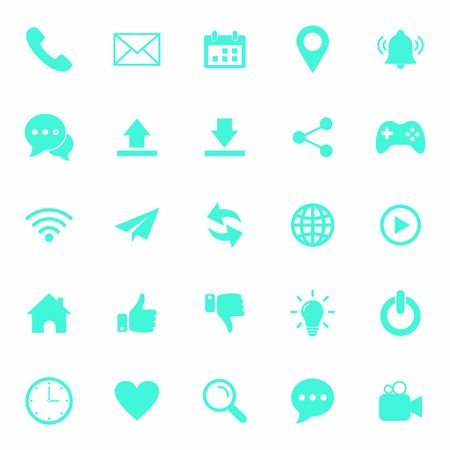 web icon set vector design symbolのイラスト素材