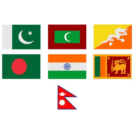 flags of country flags in southern asia icon vector design symbolのイラスト素材