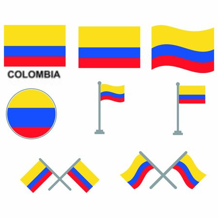 Colombia flags icon vector design symbolのイラスト素材