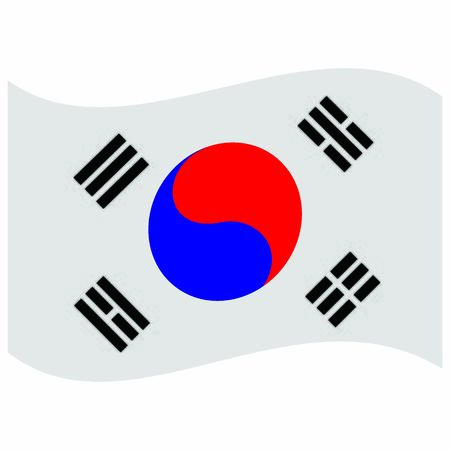 South Korea flags icon vector design symbolのイラスト素材