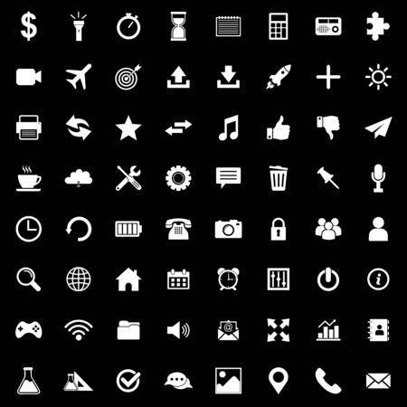 web icon set vector design symbolのイラスト素材