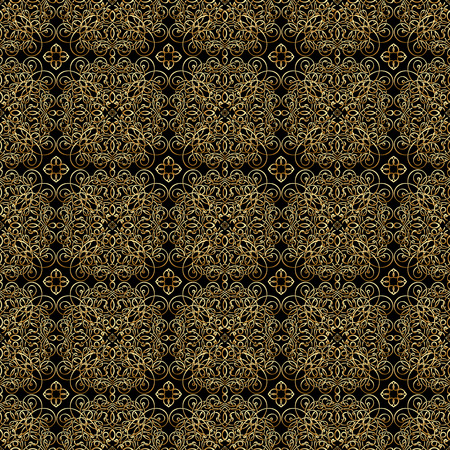 Gold ornament, seamless pattern, vector background, precious decorative element. For luxury design wallpapers, decoratingの写真素材