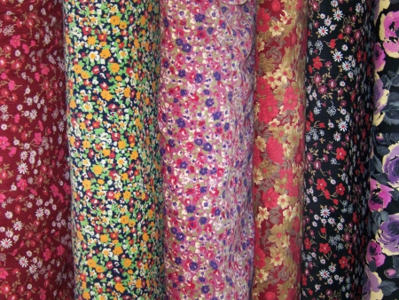 Material and cloth in the bazaar