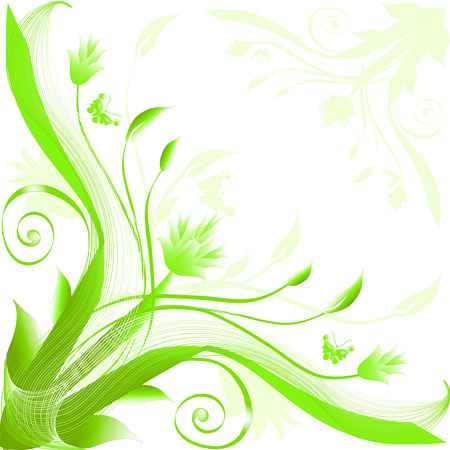 Abstract floral silhouette, element for design.のイラスト素材