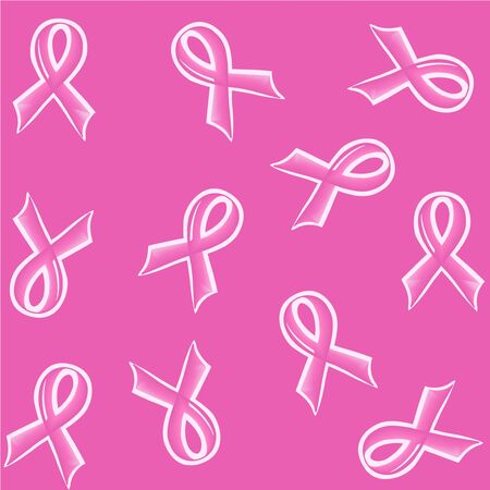 vector illustration of pattern of pink Support Ribbonのイラスト素材
