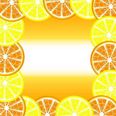 illustration of a citrus frameのイラスト素材