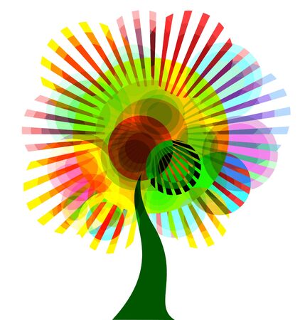 vector illustration of an abstract colorful tree. EPS 10のイラスト素材