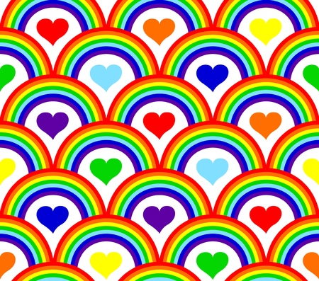 illustration of a seamless rainbow patternのイラスト素材