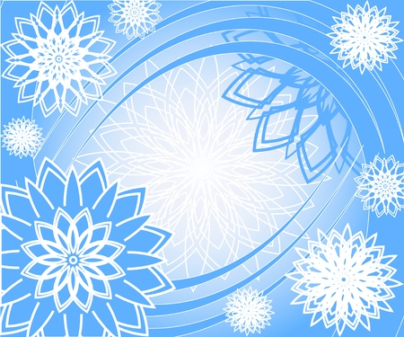 illustration of a blue Christmas background with a snowflakesのイラスト素材