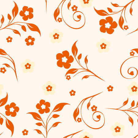 Vector illustration of a seamless floral patternのイラスト素材