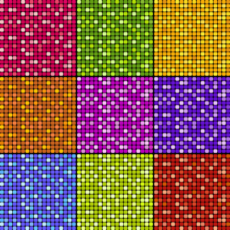 vector illustration of a set of mosaic patternのイラスト素材