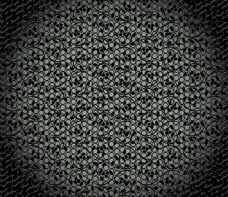 vector illustration of a metal texture with seamless floral pattern のイラスト素材