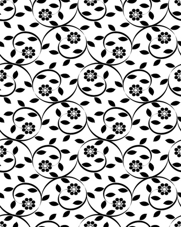 vector illustration of a floral seamless backgroundのイラスト素材