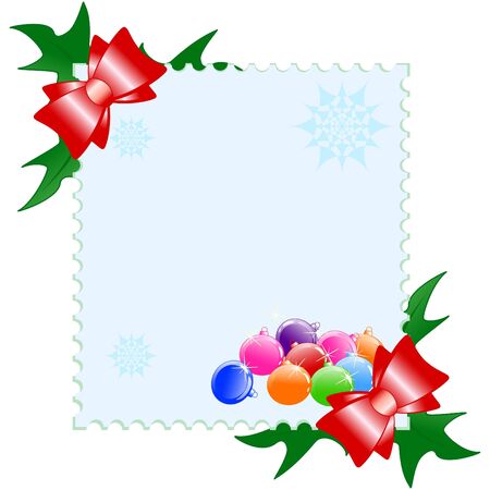 Vector illustration of a Christmas postcardのイラスト素材