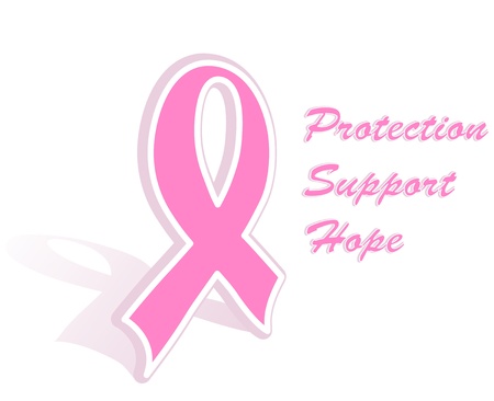 Illustration of a breast cancer pink ribbonのイラスト素材