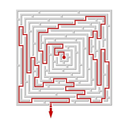 Vector illustration of a  labyrinth/mazeのイラスト素材