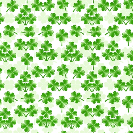 vector illustration of seamless pattern with four leaves clover  のイラスト素材