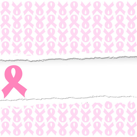 vector illustration of a pink ribbon breast cancer support background のイラスト素材