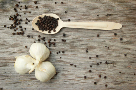 Garlic and pepperの写真素材