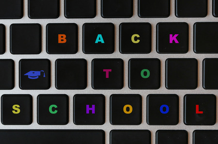 Back to school, Education concept: computer keyboard, back to schoolの写真素材