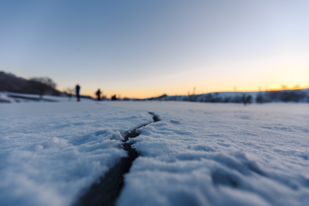 ice scenery, Inner Mongoliaの写真素材