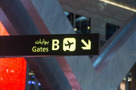 signboard in airportの写真素材