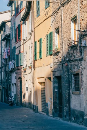 Italy Town, Siena Street Viewのeditorial素材