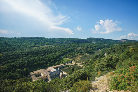 Aerial photography of Senanke Monastery, summer of Juneのeditorial素材