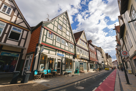 German old town street viewのeditorial素材