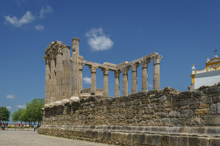 The Templo Romano in a sunny dayのeditorial素材