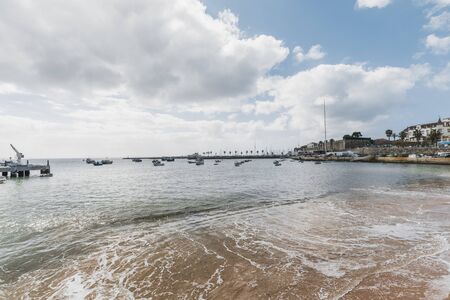 Portuguese seaside town Cascais beach sceneryの写真素材
