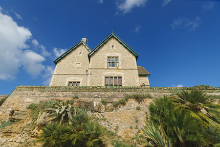 Cascais, Portugal - May 1st, 2019: Pal?cio dos Duques de Palmela, old building in Cascaisのeditorial素材