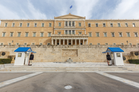 Athens, Greece - Feb 5, 2019: Syntagma Square in Athensのeditorial素材