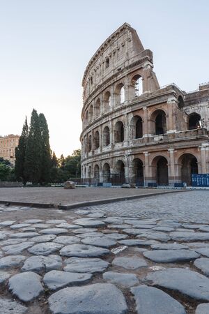 scenery of the Rome Colosseum, Italyの写真素材