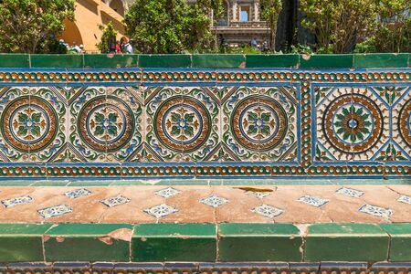 The Arabic architecture in the Royal Palace of Seville, Spainのeditorial素材