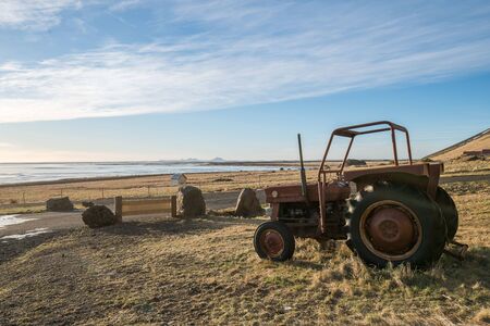 Landscape in winter in Icelandの写真素材
