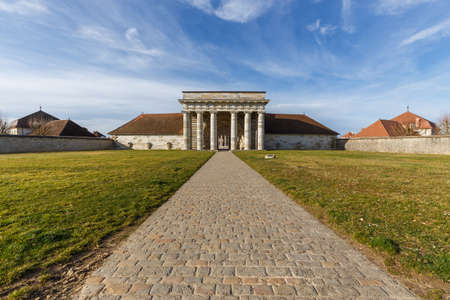 Architecture and buildings in the Saline Royale (Royal Saltworks) at Arc-et-Senans, Franceのeditorial素材